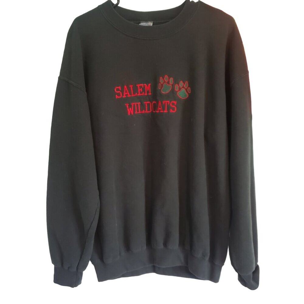 Vintage Y2K Salem Wildcats West Virginia Sports Crew Neck Sweatshirt Size Large